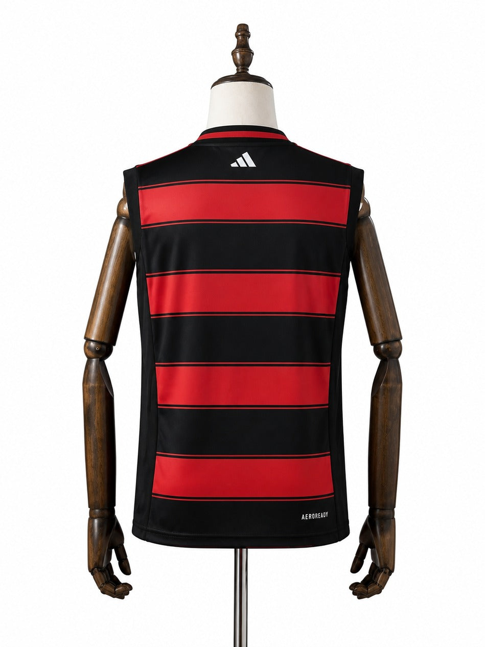 25/26 Flamengo home kids vest jersey mannequin view 2 white background Passos Sports