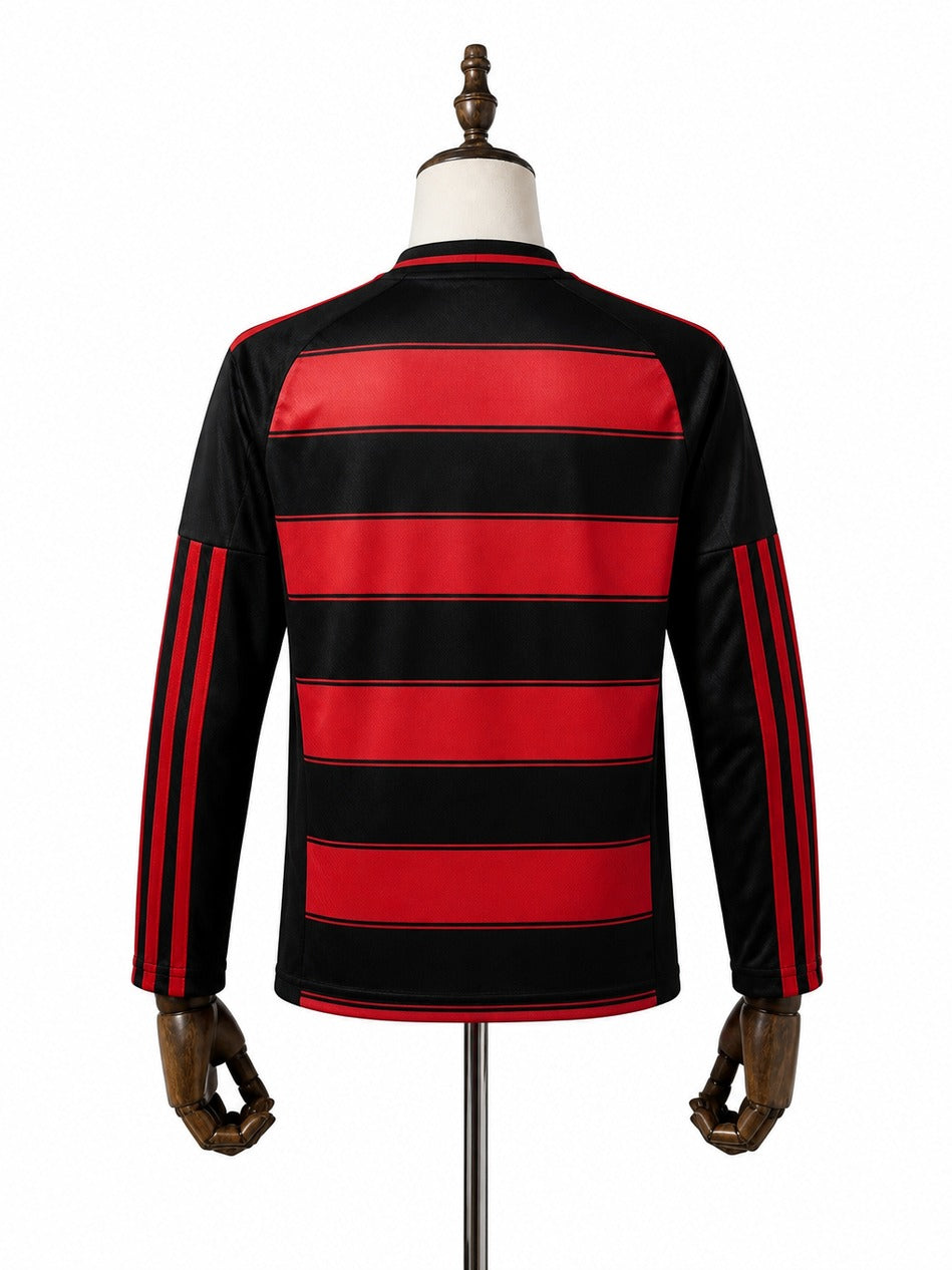 25/26 Flamengo home kids jersey mannequin view 2 white background Passos Sports