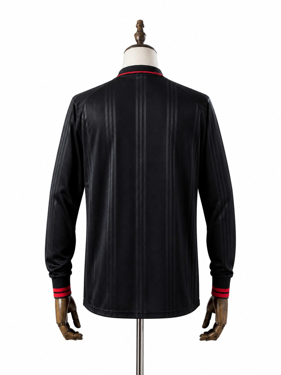 19/20 Flamengo Black Classic Edition Retro Long Sleeve Jersey mannequin view 2 white background Passos Sports