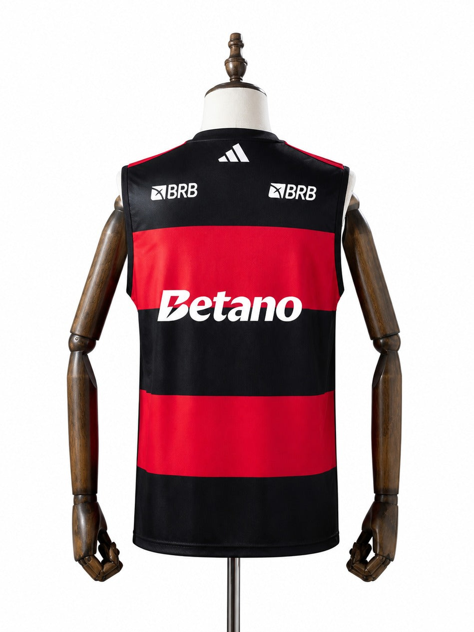 Flamengo 2026/27 Home Sleeveless Jersey mannequin view 2 white background Passos Sports