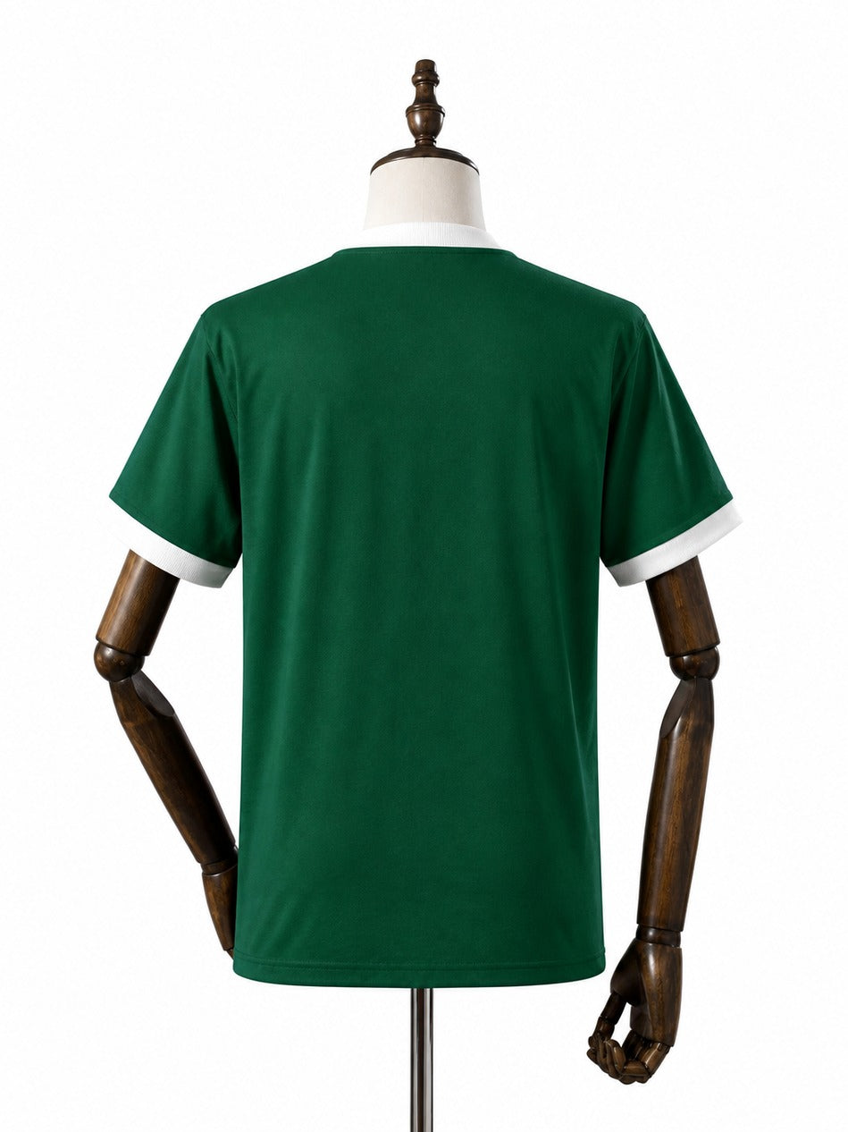 1987 Palmeiras Retro home green soccer jersey mannequin view 2 white background Passos Sports