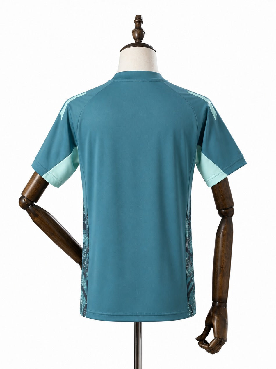 25/26 Cruzeiro blue training Soccer jersey mannequin view 2 white background Passos Sports