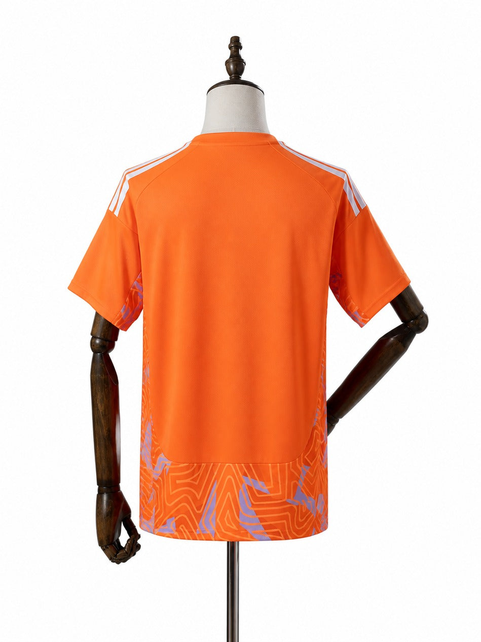 Flamengo 26/27 Goalkeeper Jersey Orange mannequin view 2 white background Passos Sports