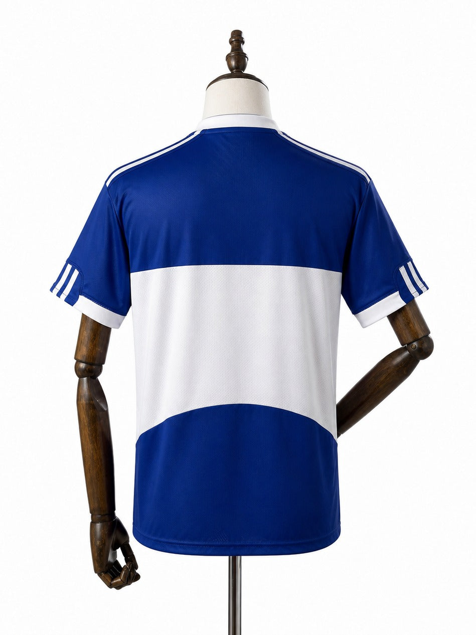 2009 Palmeiras Retro blue soccer jersey mannequin view 2 white background Passos Sports