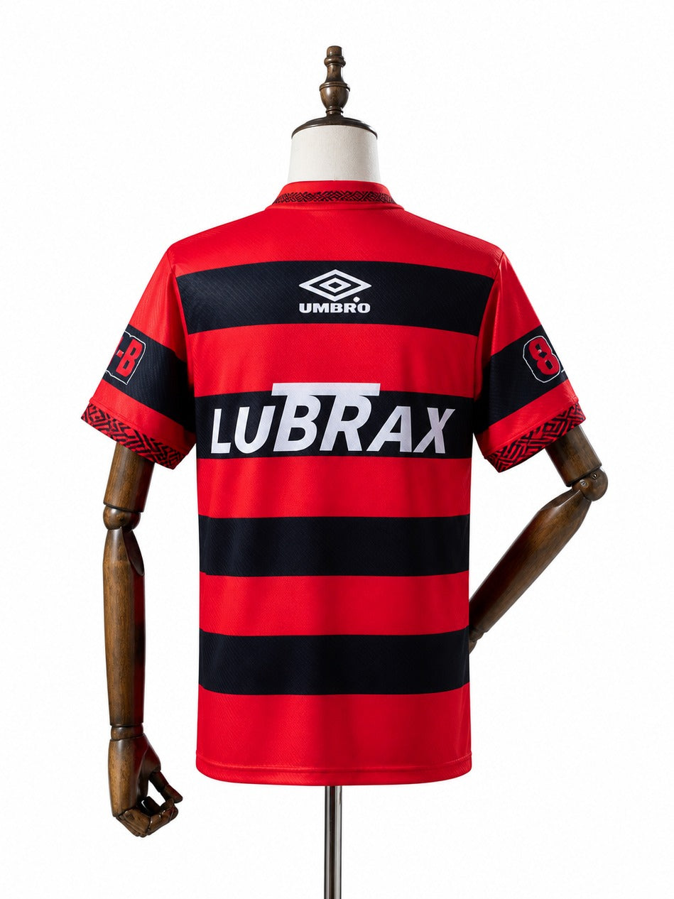 94/95 Flamengo Home Retro Soccer Jersey mannequin view 2 white background Passos Sports