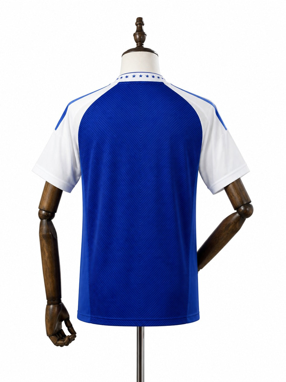 25/26 Cruzeiro Home All Sponsors soccer jersey mannequin view 2 white background Passos Sports