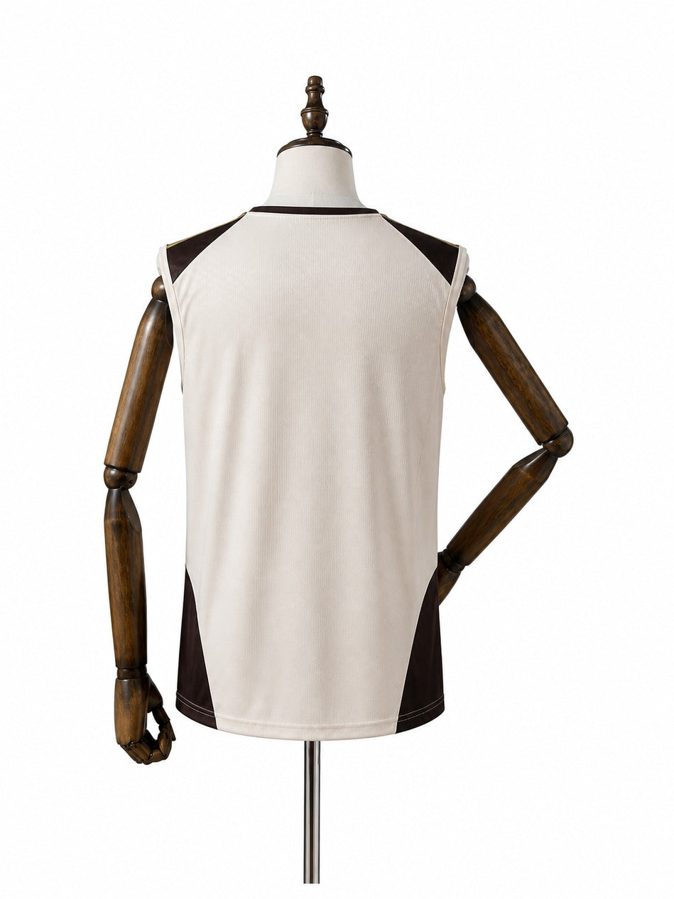 Flamengo 2026/27 All sponsors Training Sleeveless Jersey Apricot mannequin view 2 white background Passos Sports