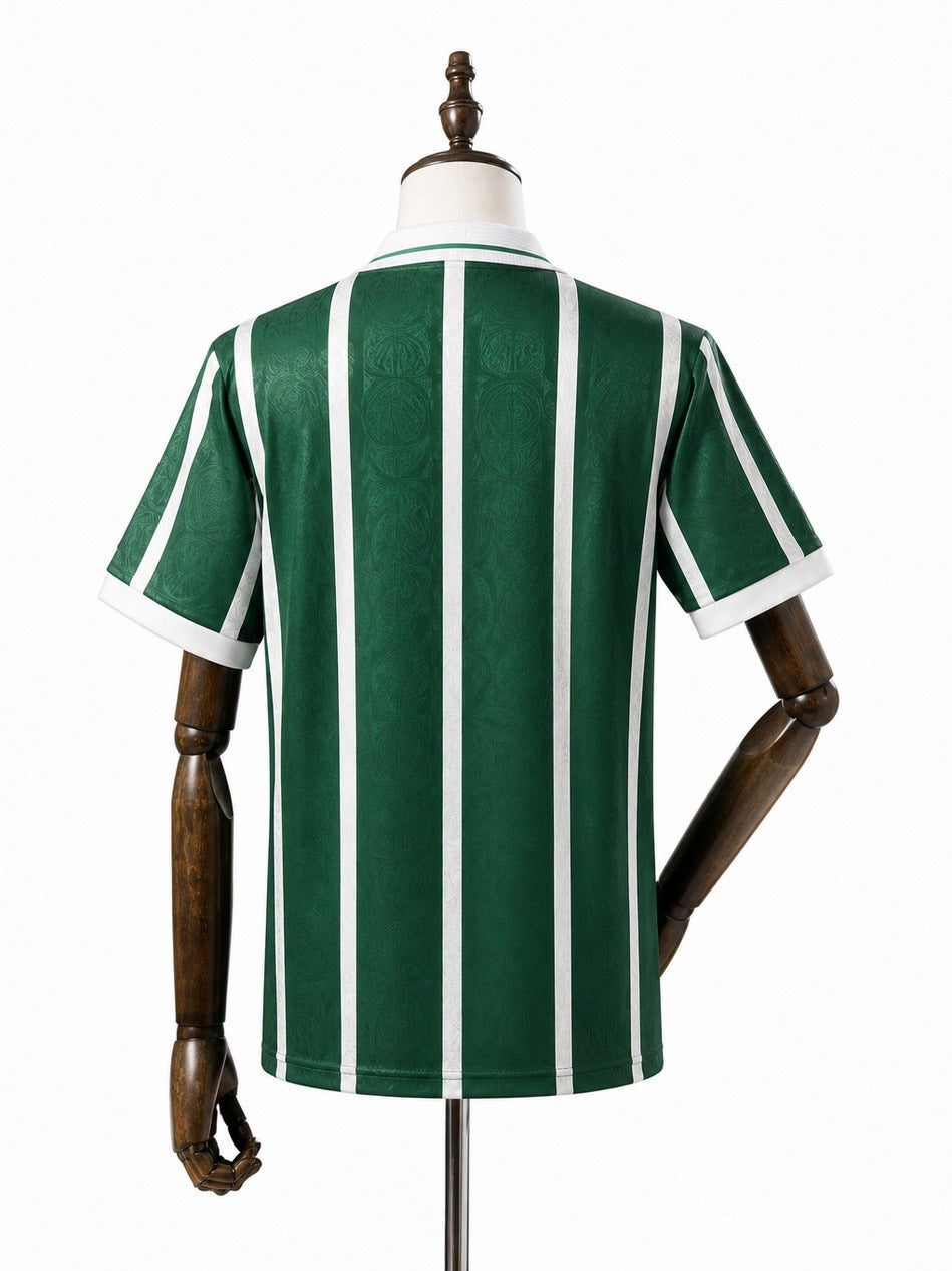 1993 Palmeiras Retro Home green soccer jersey mannequin view 2 white background Passos Sports