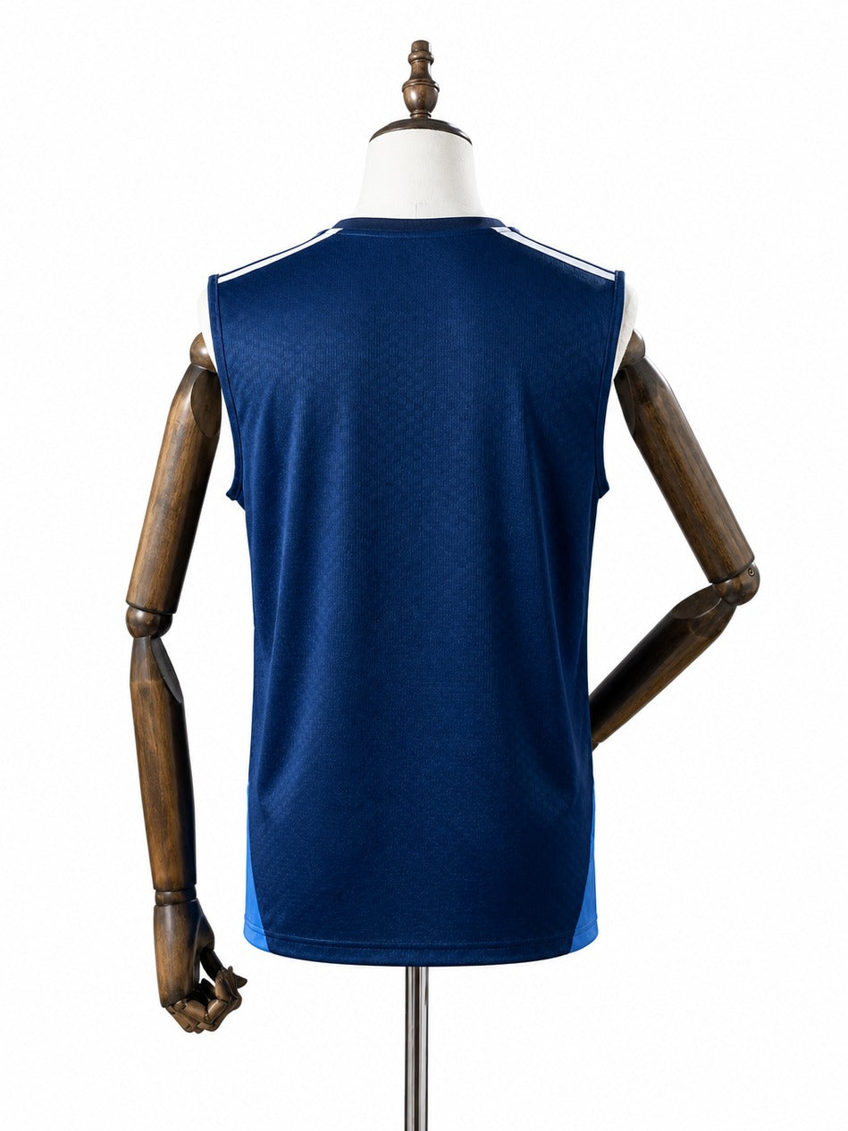 Cruzeiro 2026/27 All sponsors Training Sleeveless Jersey Blue mannequin view 2 white background Passos Sports
