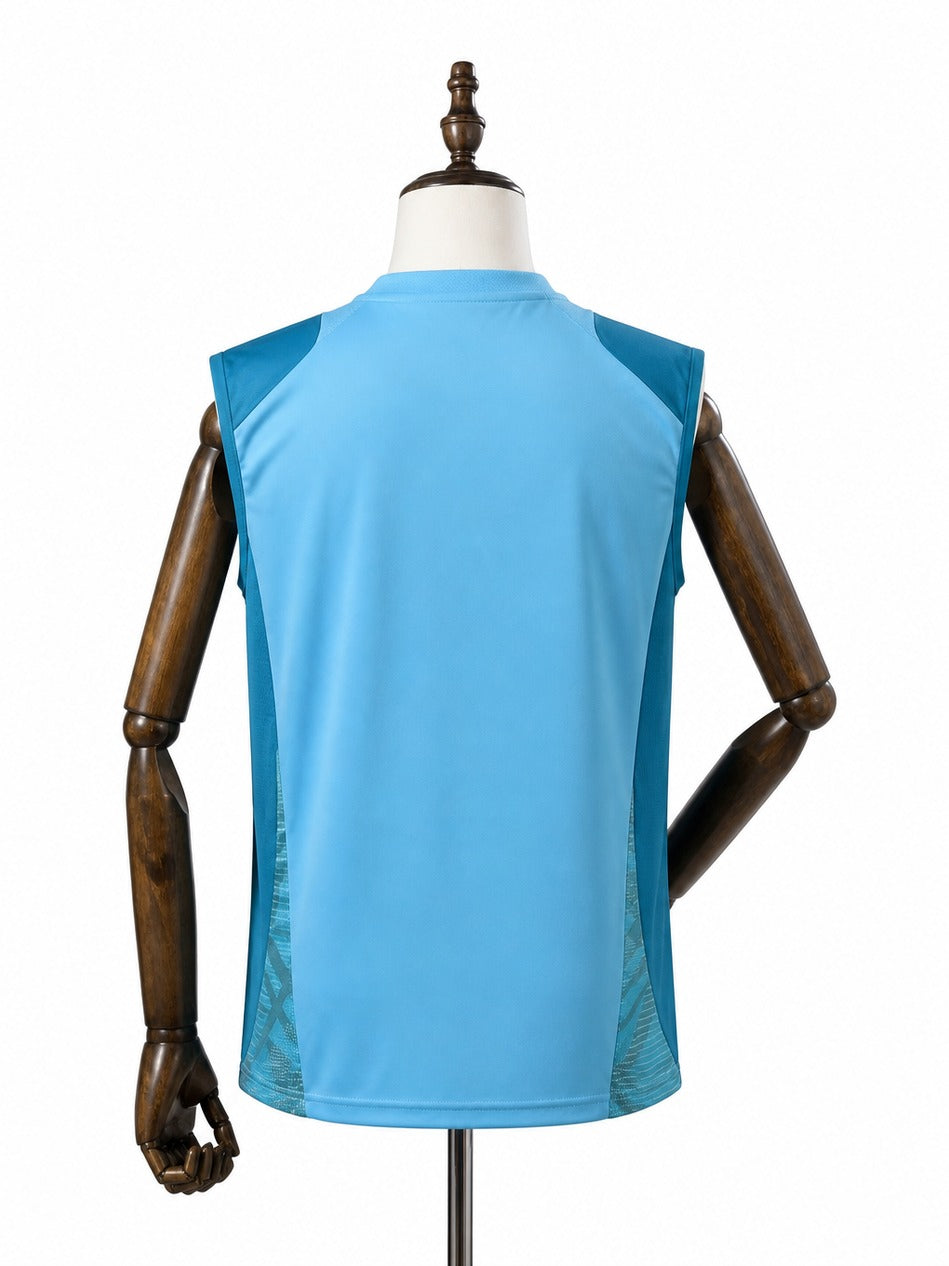 25/26 Flamengo Blue Vest Sleeveless Training Football Jersey mannequin view 2 white background Passos Sports