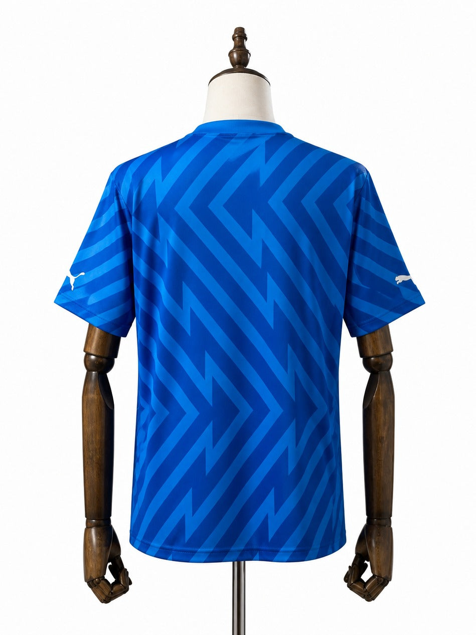 24/25 Palmeiras Goalkeeper Blue Soccer jersey mannequin view 2 white background Passos Sports