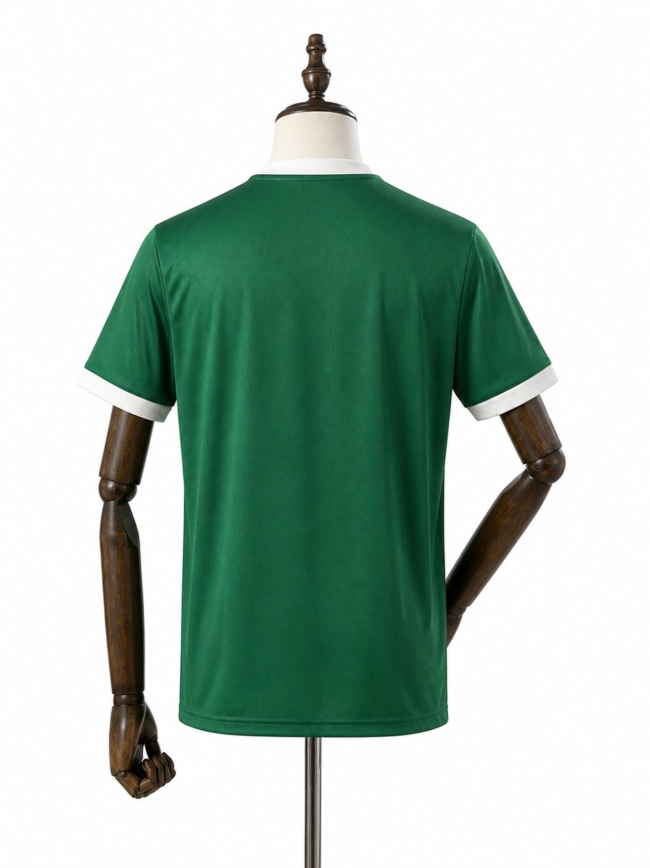 25/26 Palmeiras home All Sponsors green soccer jersey mannequin view 2 white background Passos Sports