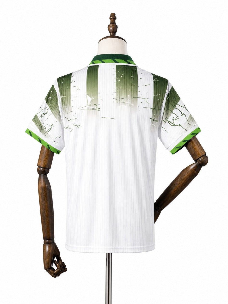 1996 Palmeiras Away Retro white soccer Jersey mannequin view 2 white background Passos Sports