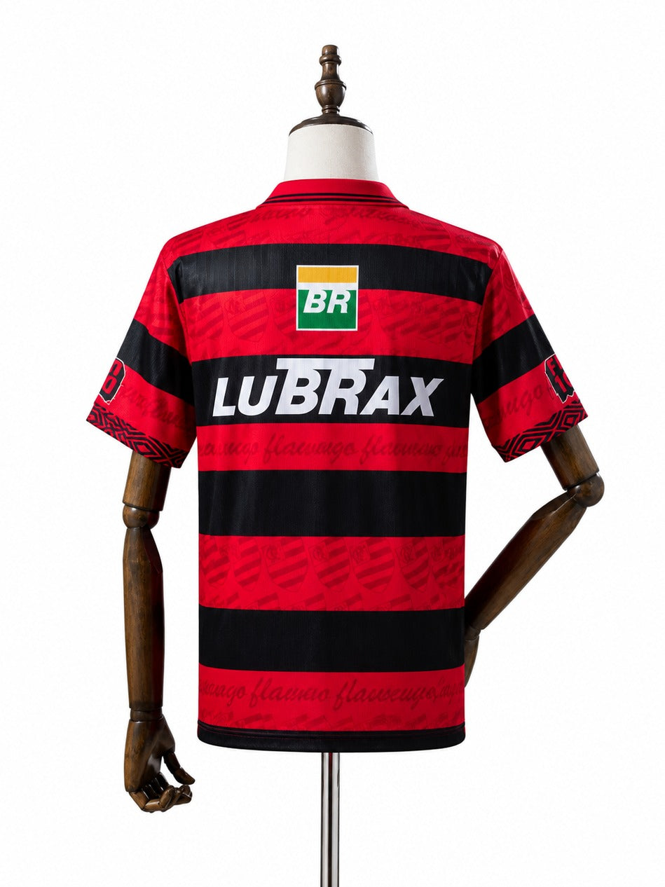 95/96 Flamengo Home Retro Soccer Jersey mannequin view 2 white background Passos Sports