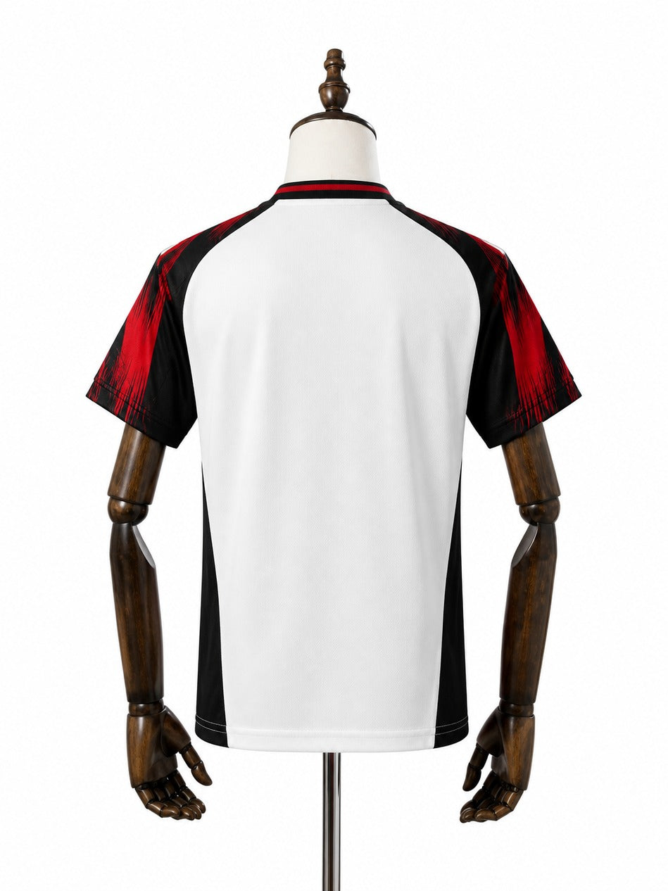 25/26 Flamengo kids kit Jersey mannequin view 2 white background Passos Sports