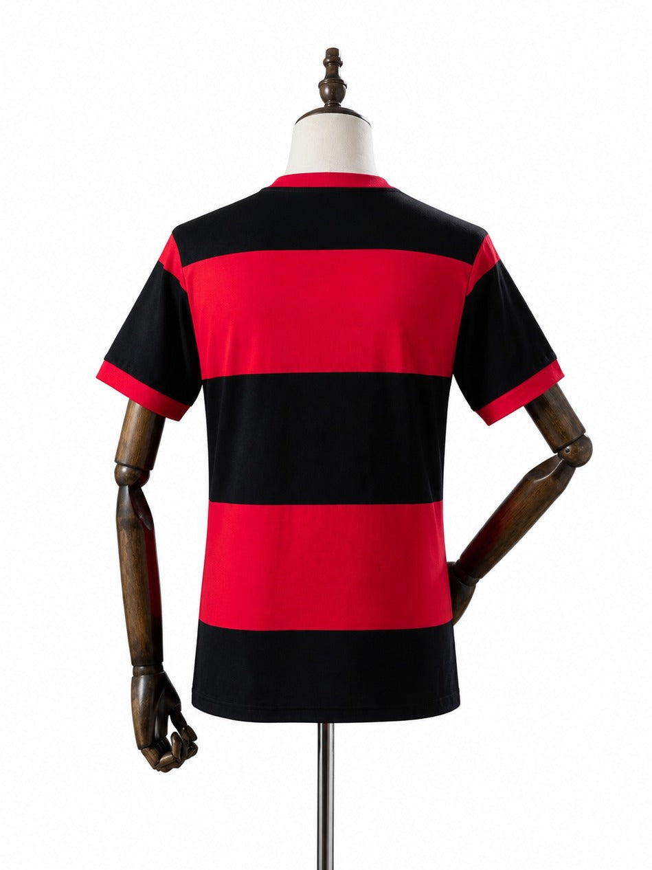 Flamengo 1981 Home Soccer Jersey Retro mannequin view 2 white background Passos Sports