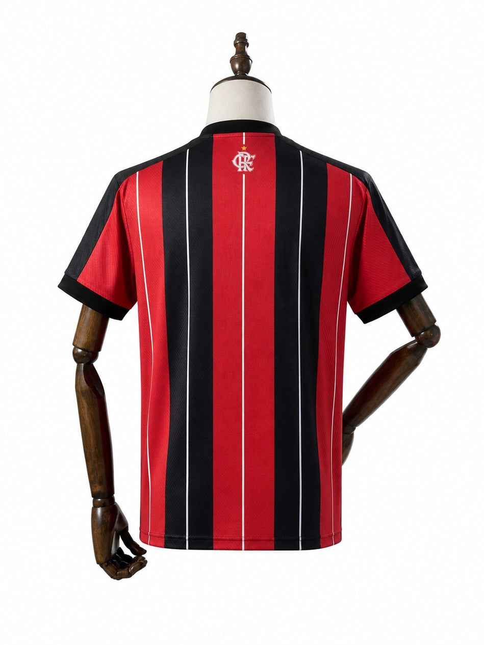 25/26 Flamengo Away All Sponsor Soccer Jersey mannequin view 2 white background Passos Sports