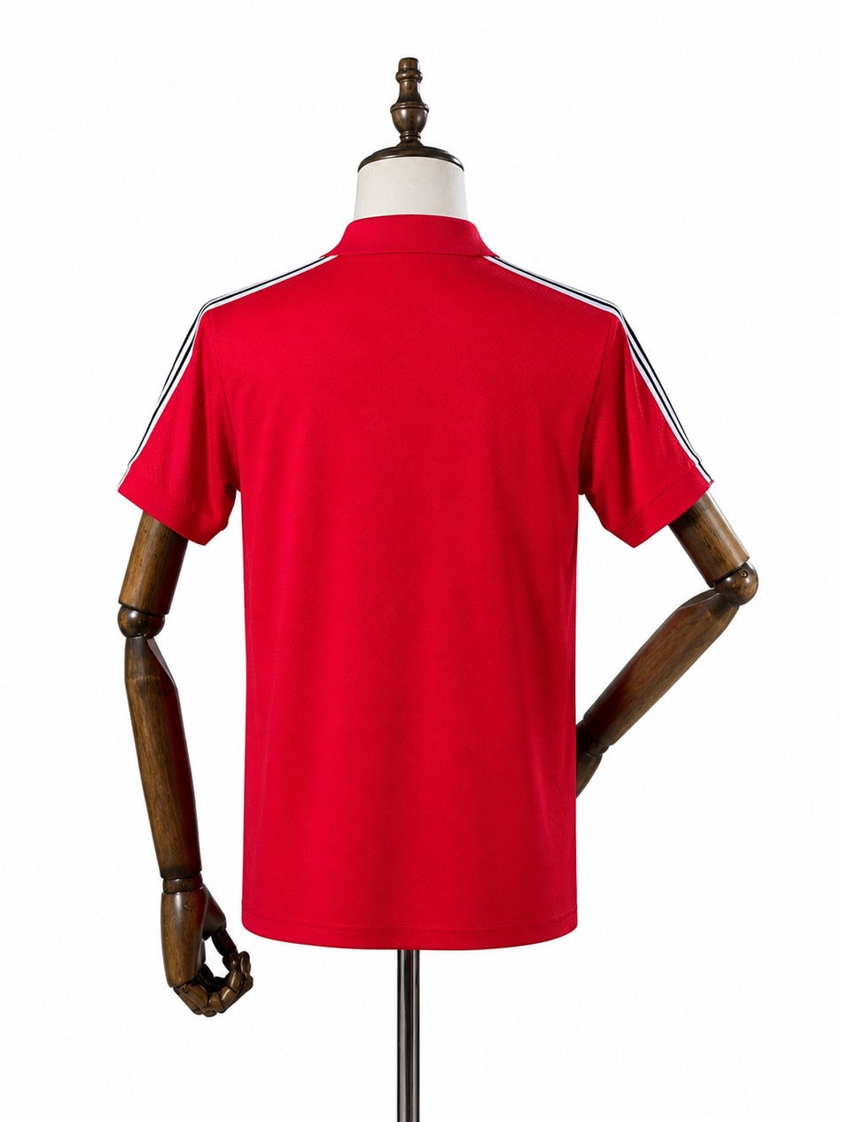 Flamengo 2025/26 POLO Shirt Red mannequin view 2 white background Passos Sports