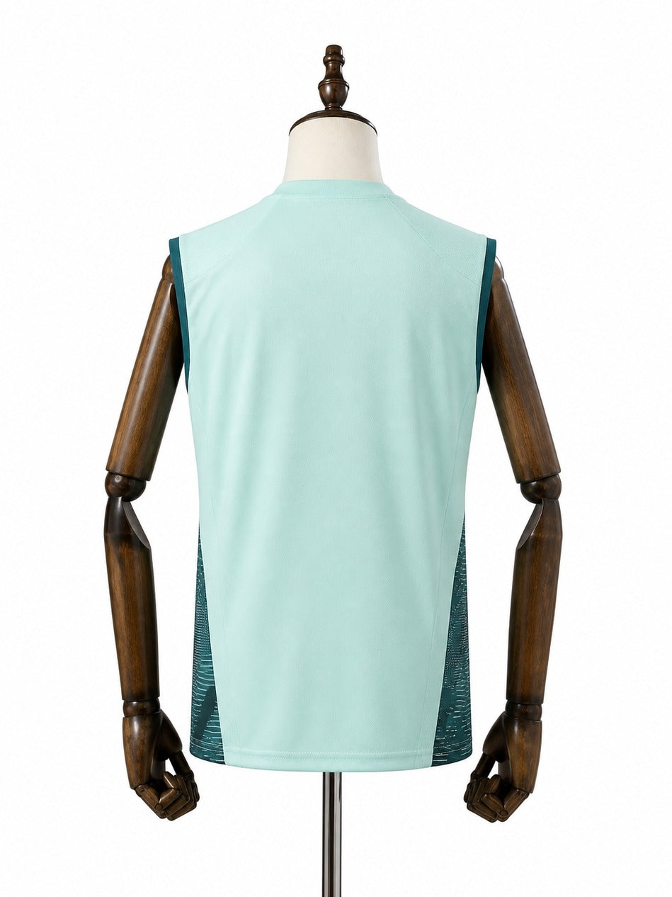 25/26 Cruzeiro Green Vest Sleeveless Training Jersey mannequin view 2 white background Passos Sports