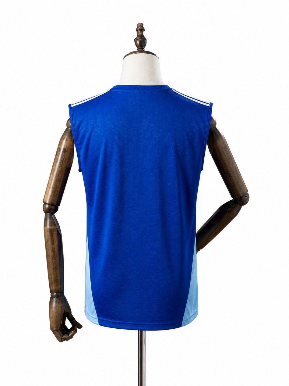 Cruzeiro 2026/27 All sponsors Training Sleeveless Jersey Blue mannequin view 2 white background Passos Sports