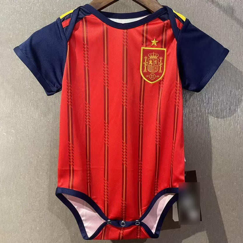 Spain Bodysuit Soccer Jersey 2024/25 – Home – Kids'