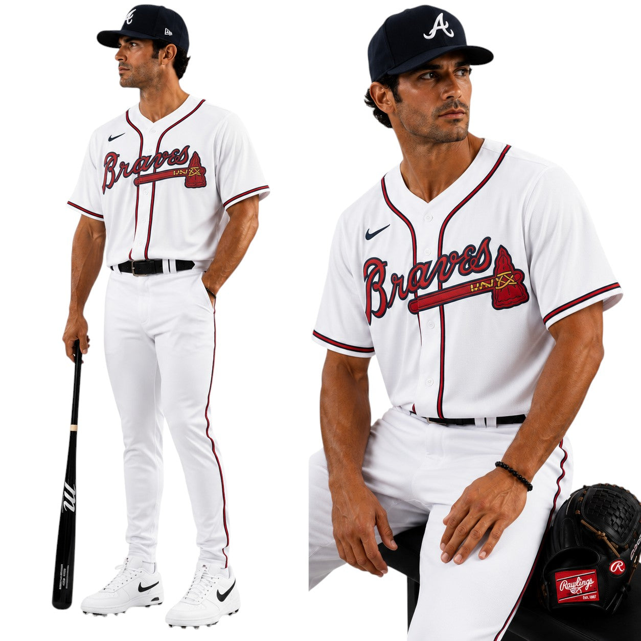 Atlanta Braves MLB – Camisa Oficial Primeira (Home)