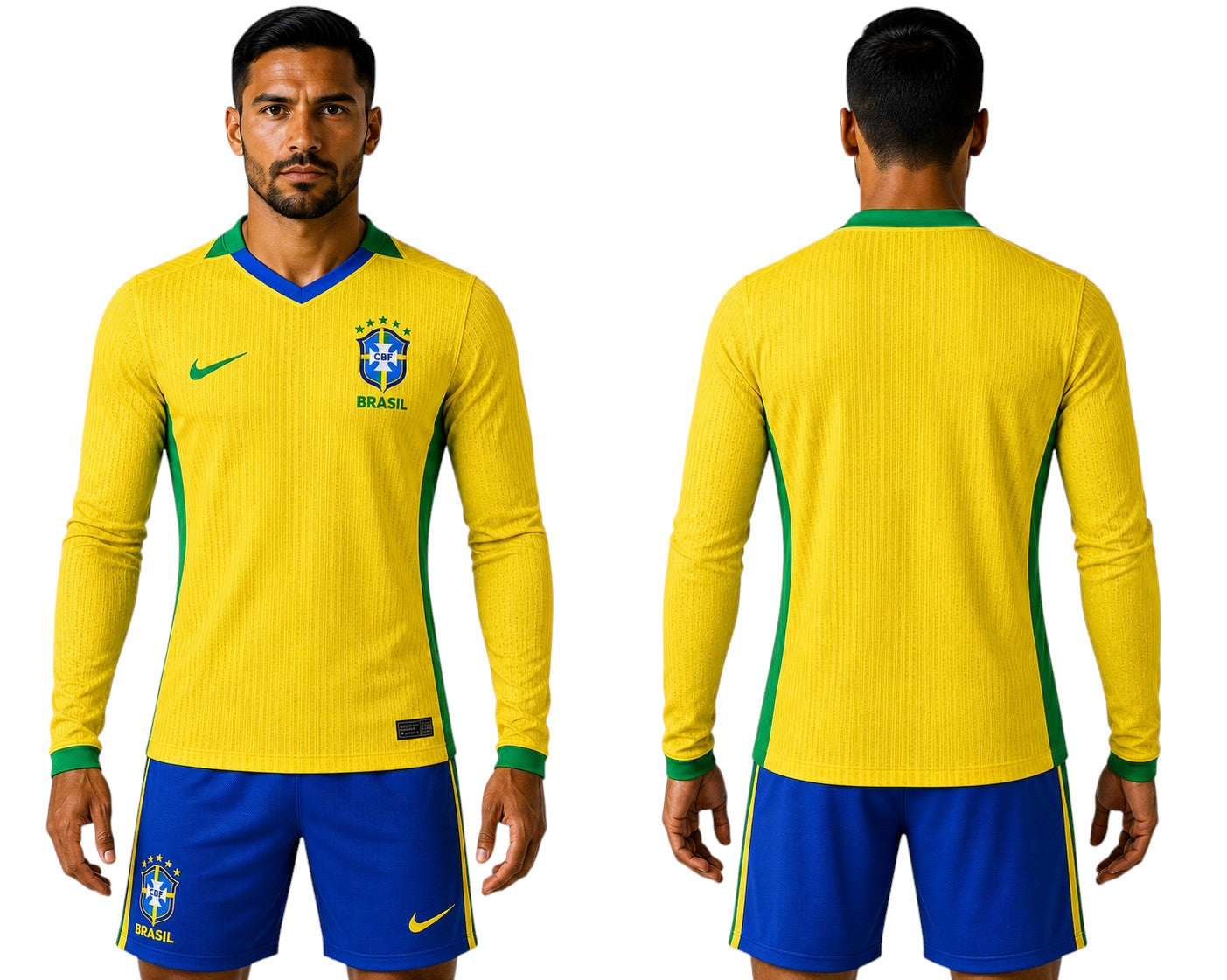 Camisa Seleção Brasileira Amarela Manga Longa 2022
