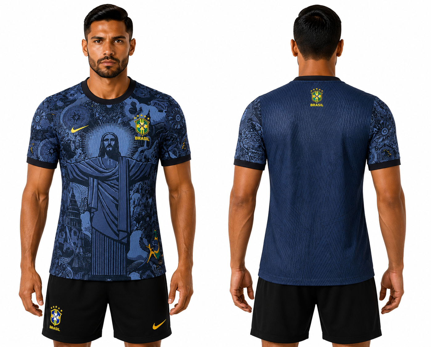 Camisa Seleção Brasileira Preta (Edição Cristo) 2026