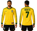 Camisa Seleção Brasileira Retrô Amarela Manga Longa 1998 (Copa do Mundo)