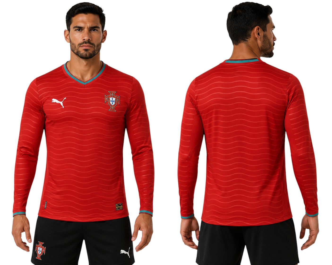 Camisa Seleção Portugal Vermelha Manga longa  1 uniforme  2026