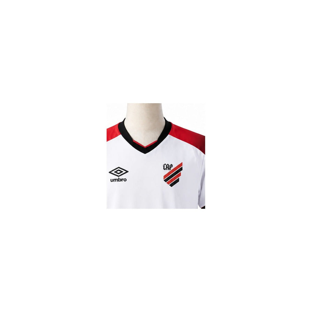 Camisa Athletico-PR 2º Uniforme Jogador 2026 detalhe escudo fundo branco