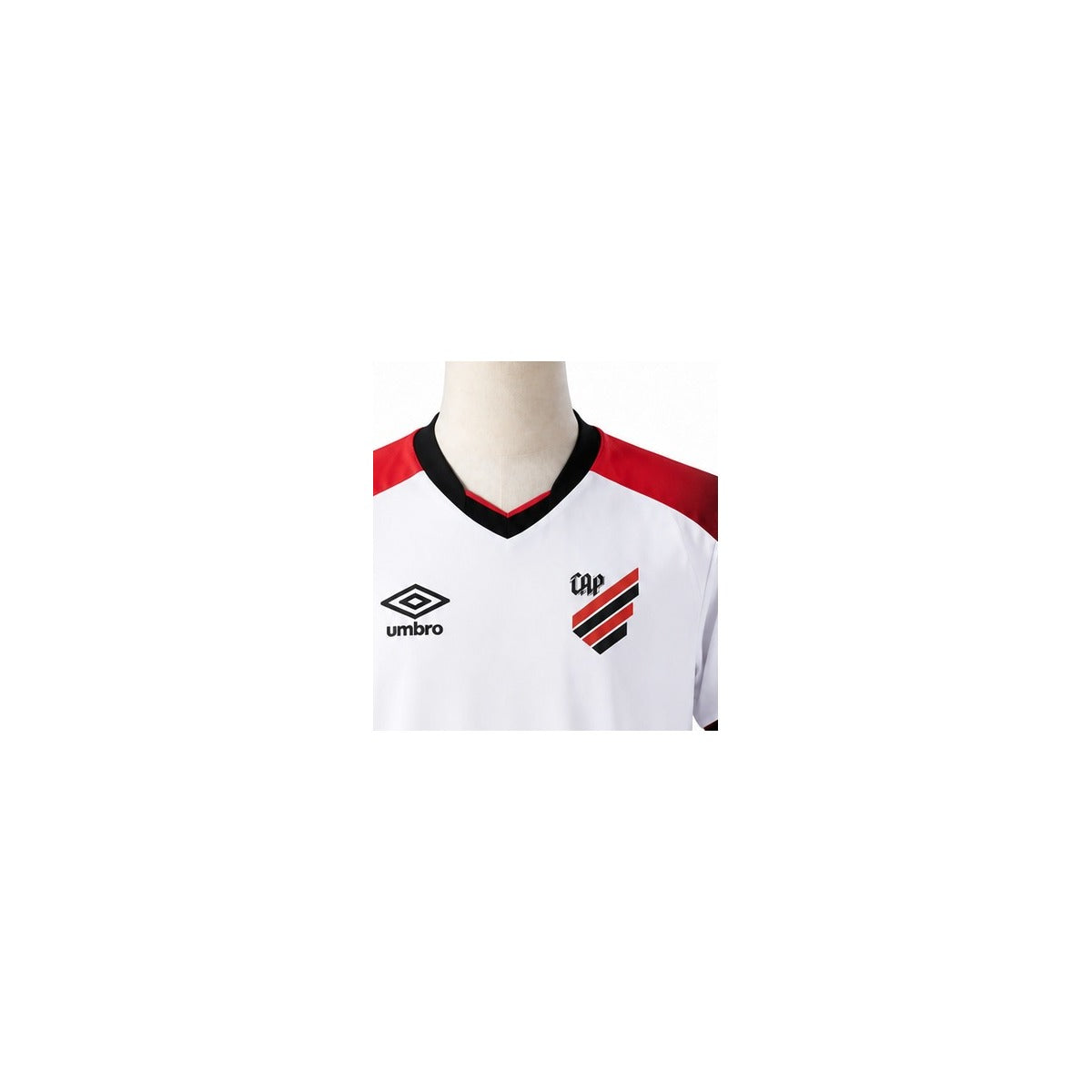 Camisa Athletico-PR 2º Uniforme Jogador 2026 detalhe escudo fundo branco