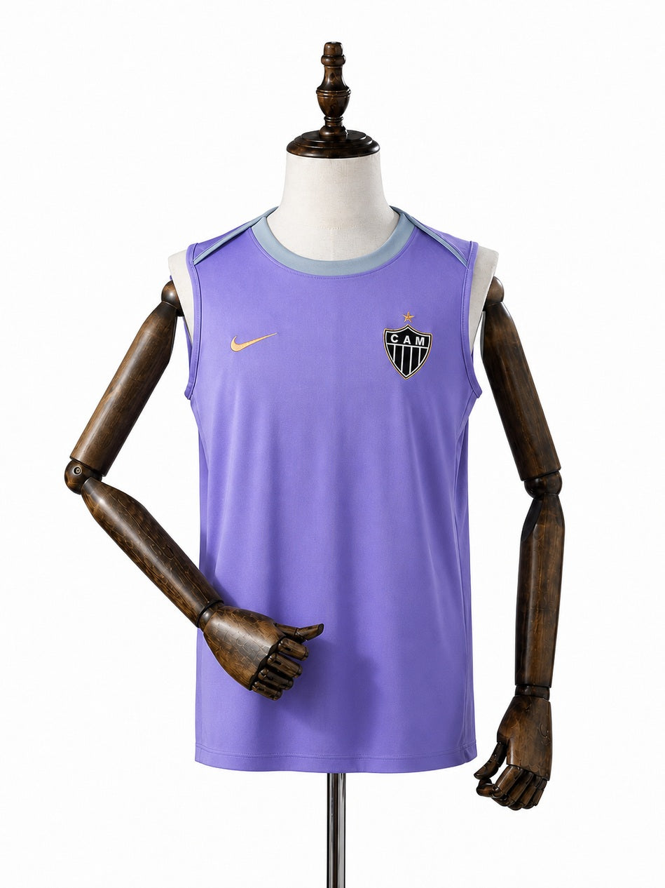 Atlético-MG 2026/27 Training Vest Purple Jersey front wood mannequin white background