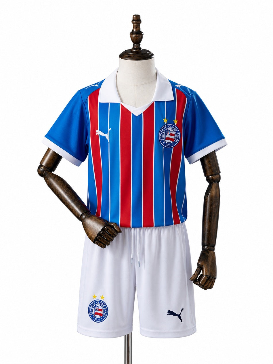Bahia 26/27 Away Kids Kit Jersey front wood mannequin white background