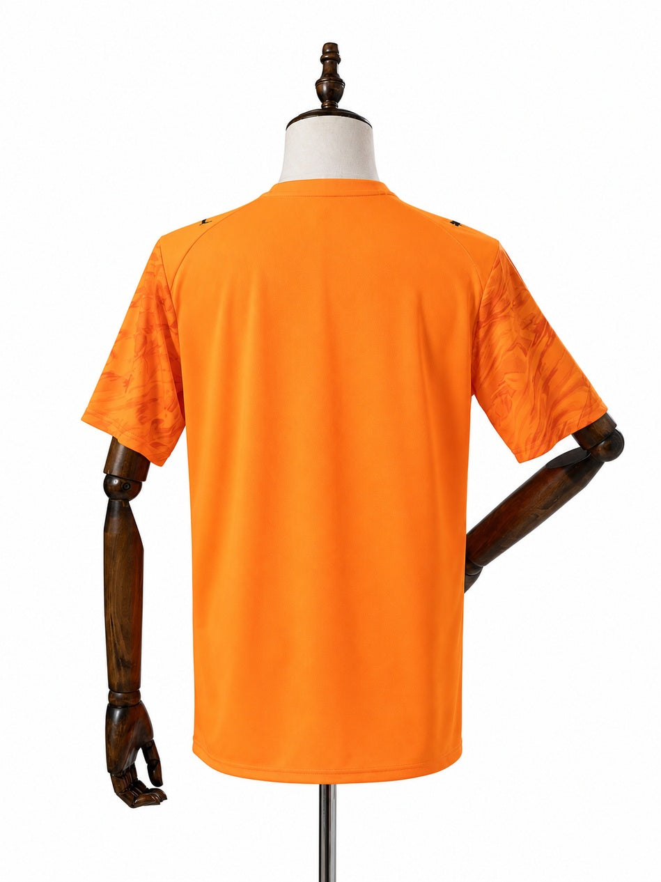 Bahia 26/27 GK-Orange Jersey back wood mannequin white background