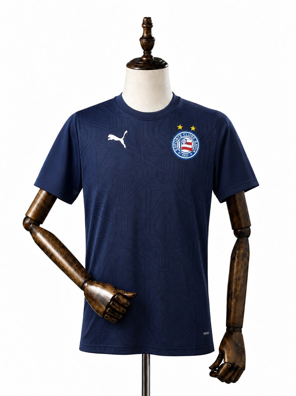 Bahia Blue Training Jersey front wood mannequin white background