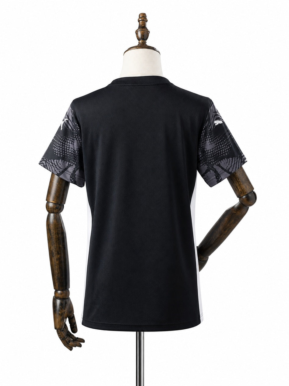 Bahia Goalkeeper Black Women Jersey back wood mannequin white background