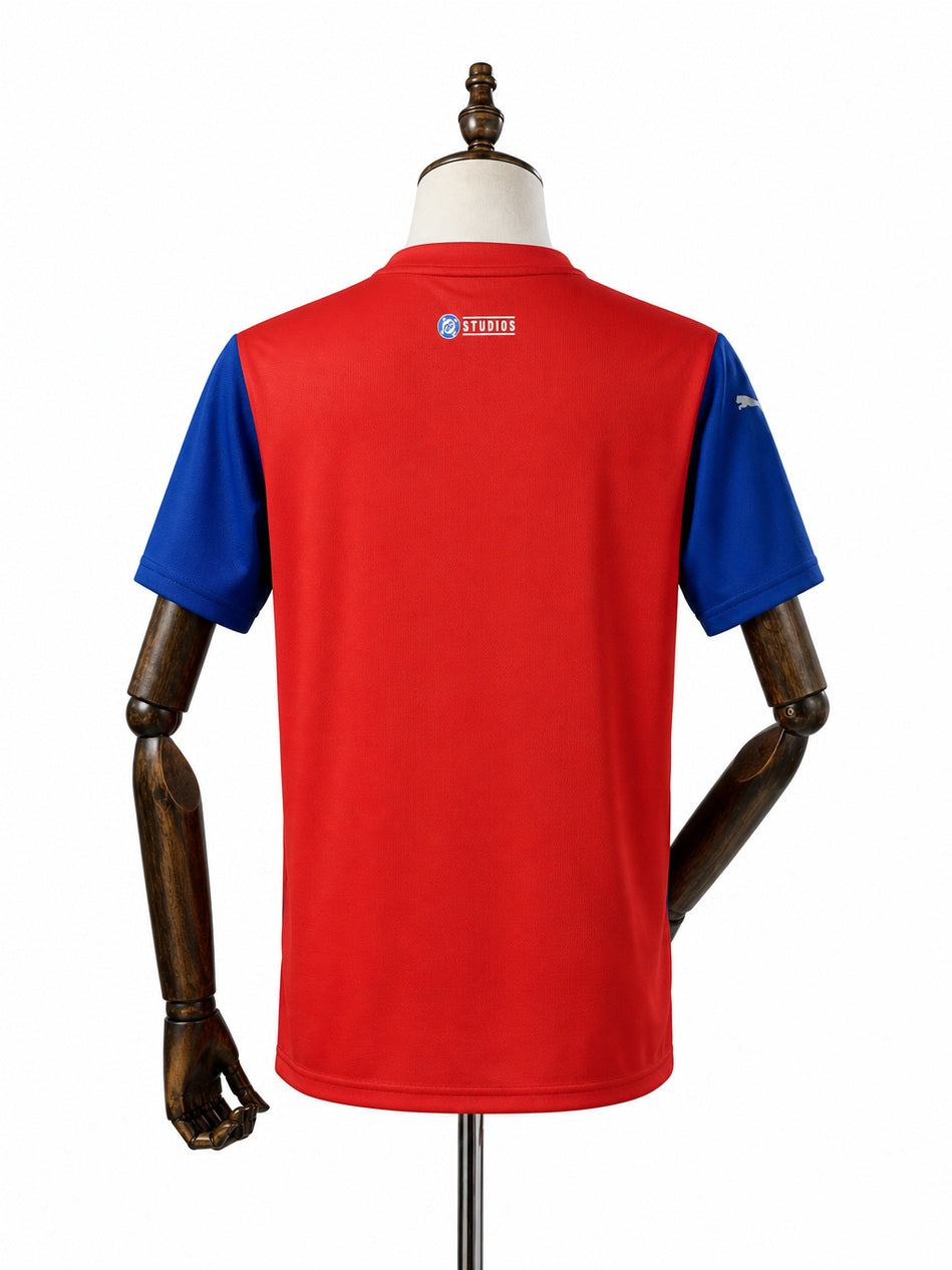 Bahia Superman Edition Blue Jersey back wood mannequin white background