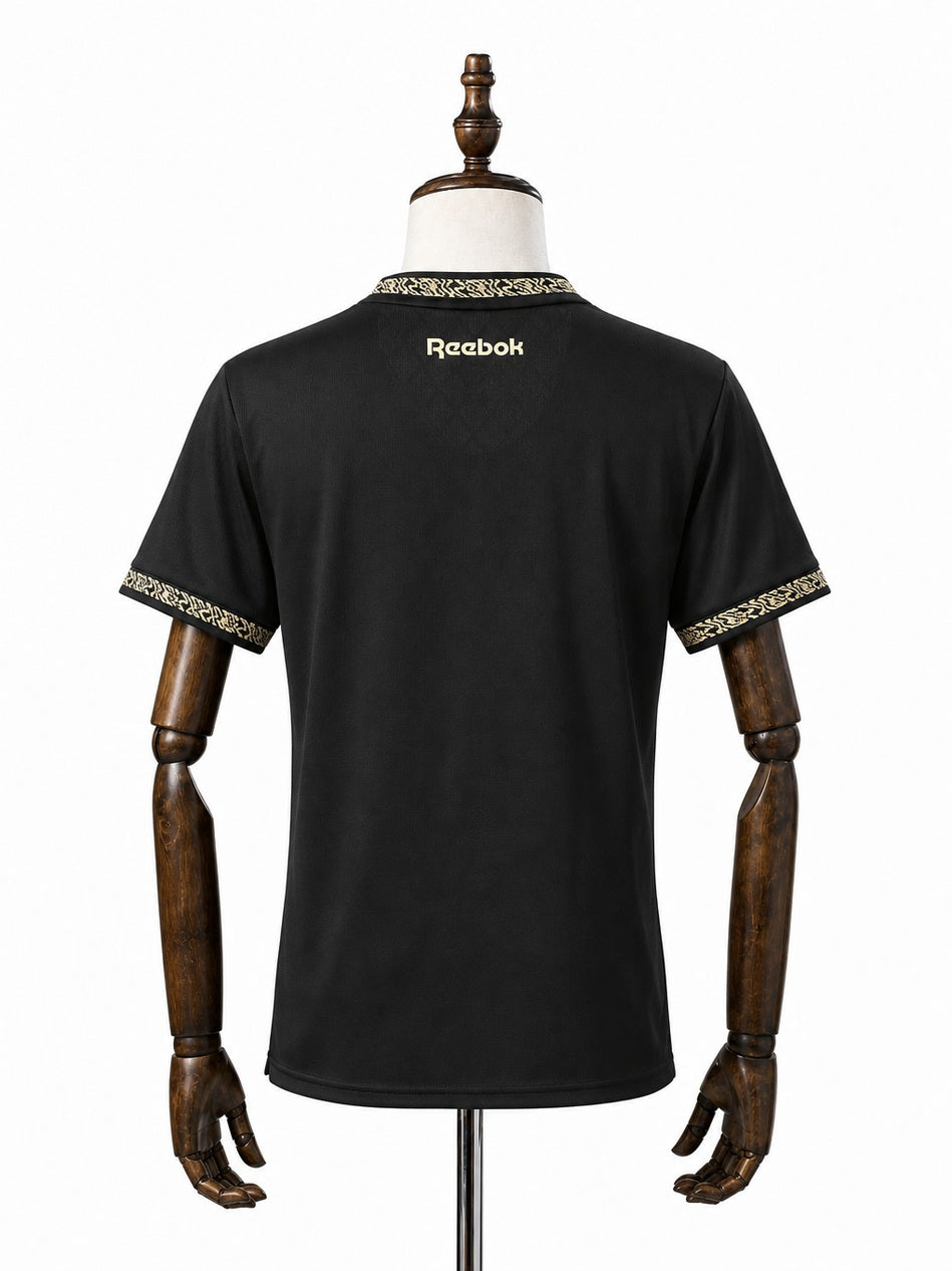 Botafogo Away Womens black Jersey back wood mannequin white background