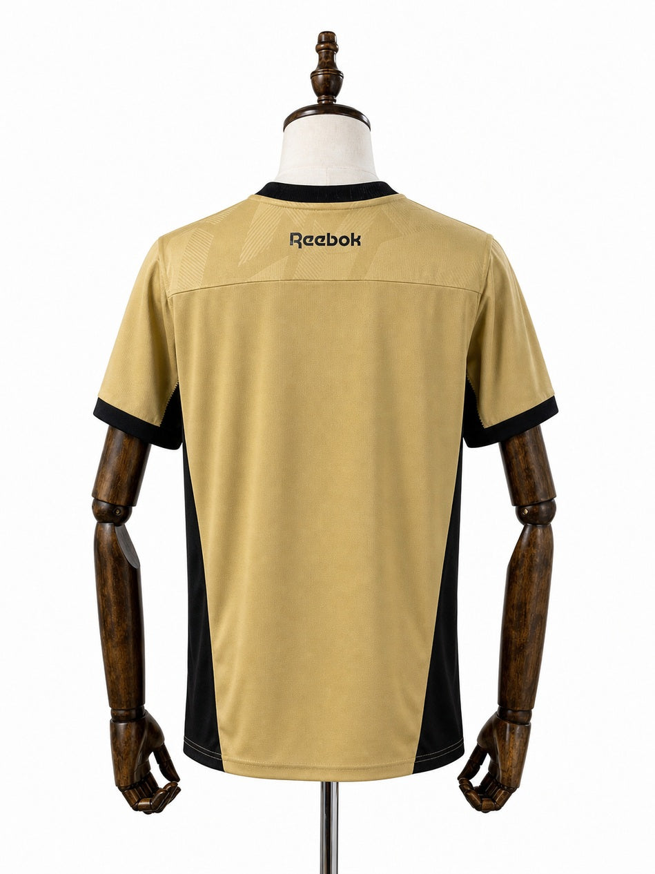 Botafogo goalkeeper gold jersey back wood mannequin white background