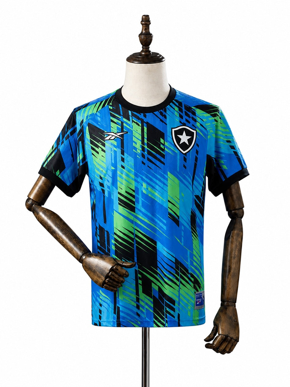 Botafogo Goalkeeper Jersey front wood mannequin white background