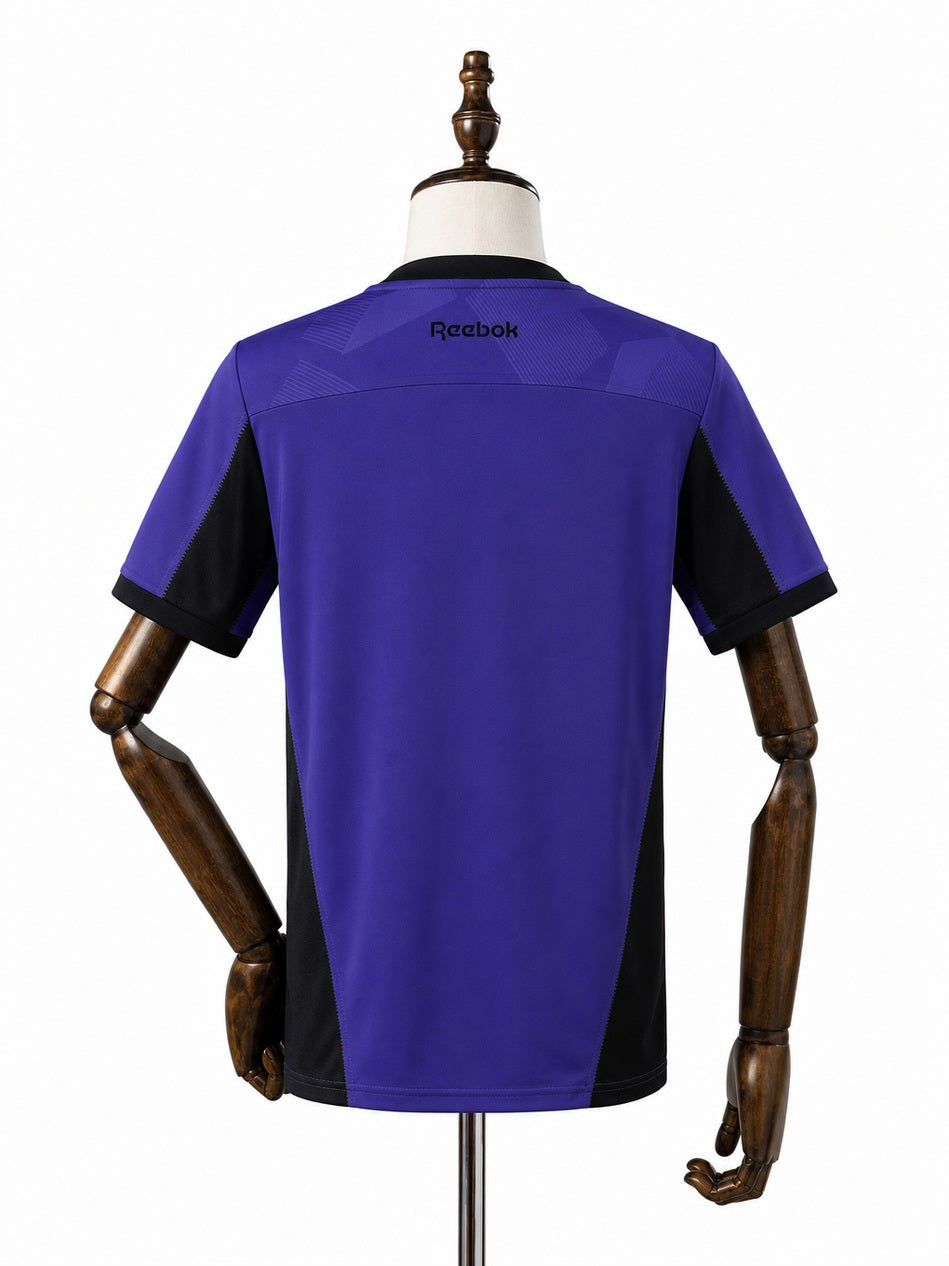 Botafogo goalkeeper purple jersey back wood mannequin white background