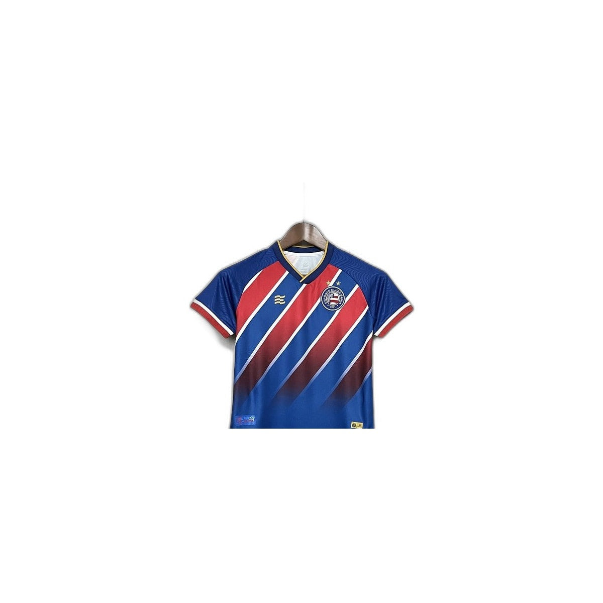Camisa 2024-25 Bahia II Infantil detalhe escudo manequim fundo branco