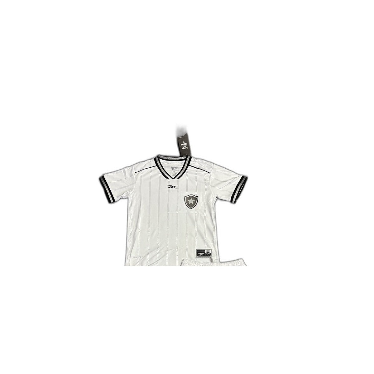 Camisa 2025-26 Botafogo III Infantil detalhe escudo manequim fundo branco