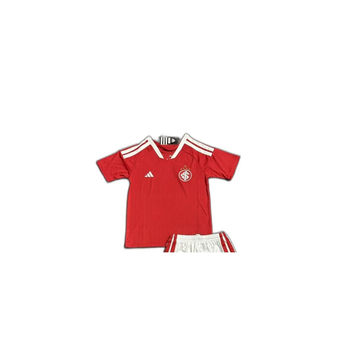 Camisa 2026-27 S.C Internacional Home Infantil detalhe escudo manequim fundo branco