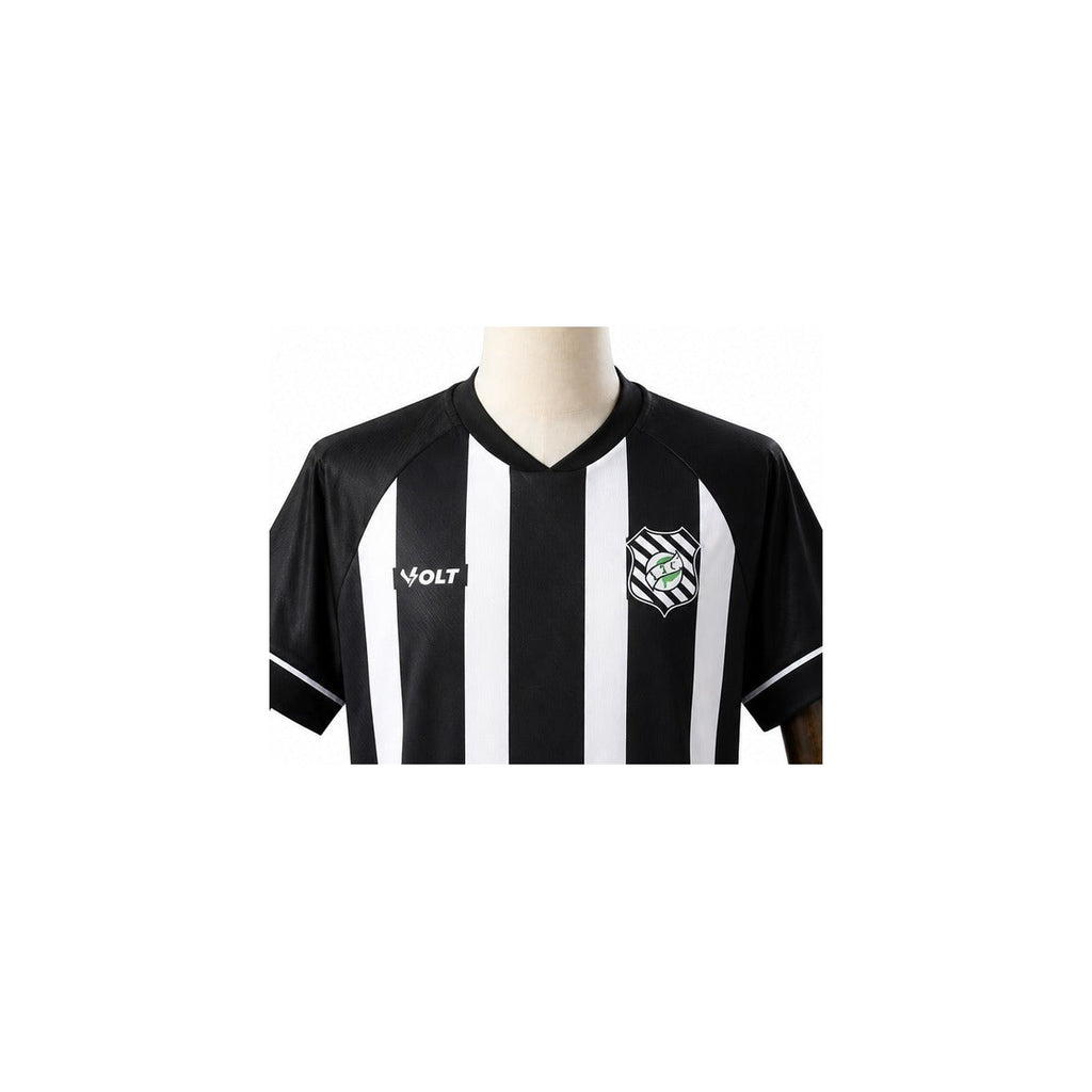 Camisa Figueirense - 1º Uniforme Torcedor Sem Patch 2025/2026 detalhe escudo manequim fundo branco