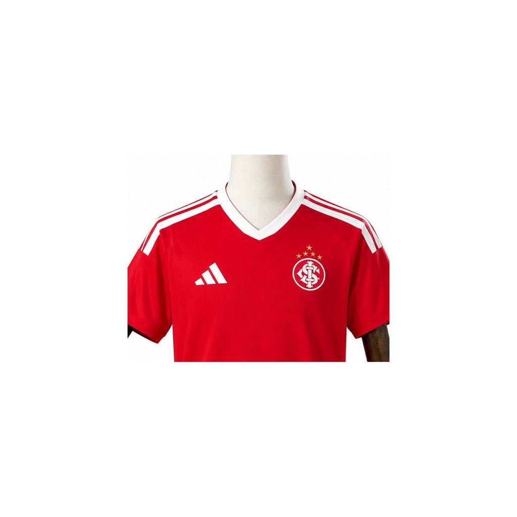 Camisa Internacional - 1º Uniforme Torcedor Sem Patch 2026/2027 detalhe escudo manequim fundo branco