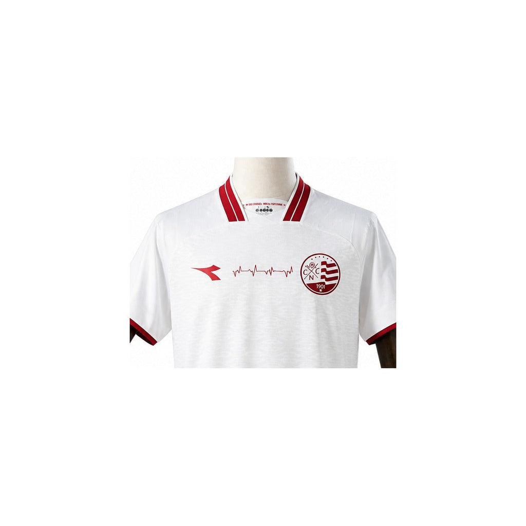 Camisa Náutico - 2º Uniforme Torcedor Sem Patch 2025/2026 detalhe escudo manequim fundo branco