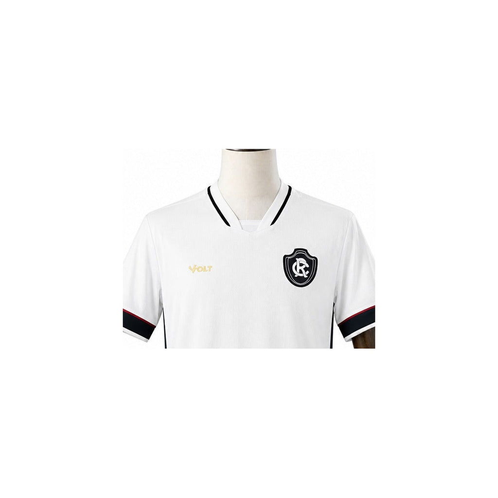 Camisa Remo - 2º Uniforme Torcedor Sem Patch 2024/2025 detalhe escudo manequim fundo branco
