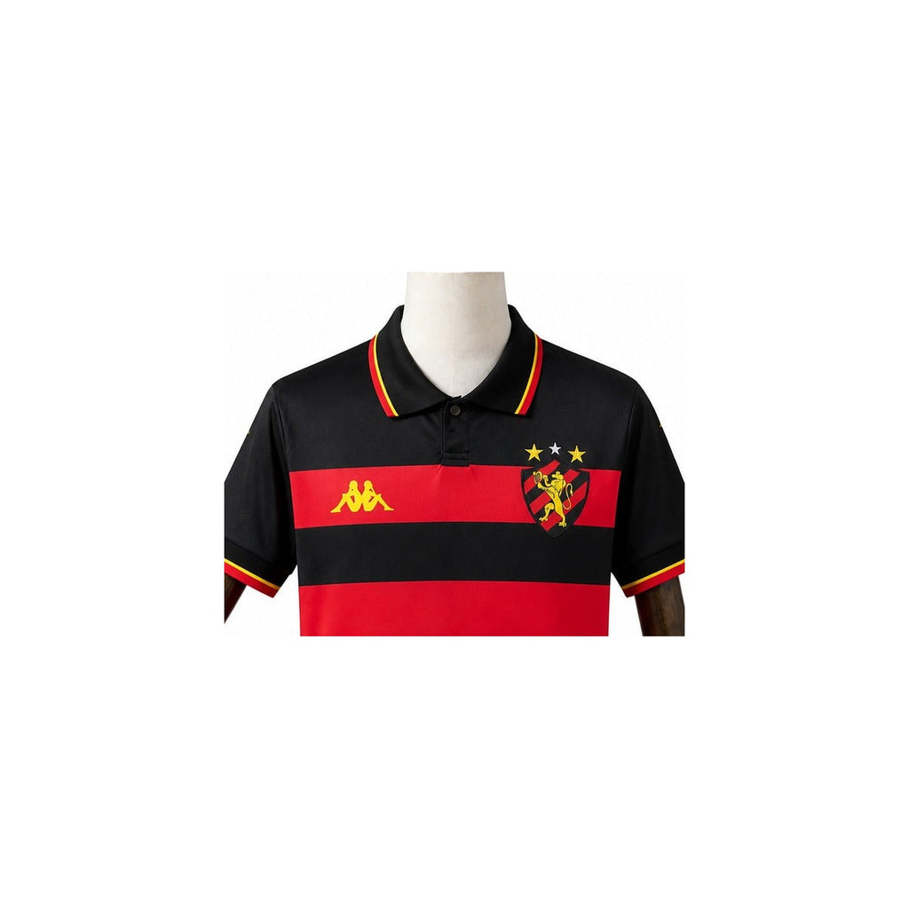 Camisa Sport - 1º Uniforme Torcedor Sem Patch 2026/2027 detalhe escudo manequim fundo branco
